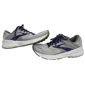 Brooks Adrenaline GTS 22 Womens 7.5 2E Wide Gray Purple Running Shoes